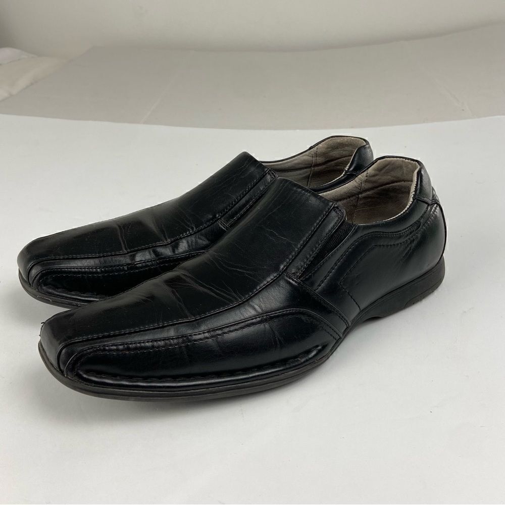 Steve‎ Madden Men’s Leather Loafers Black Size 11.5 Contemporary Minimalist
